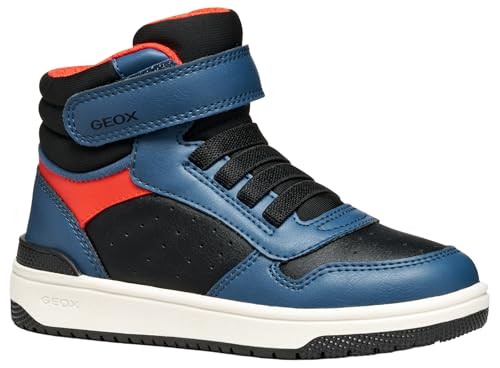 Geox J WASHIBA Boy Sneaker, Black/Blue, 24 EU von Geox