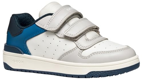 Geox J WASHIBA Boy Sneaker, White/LT Grey, 25 EU von Geox