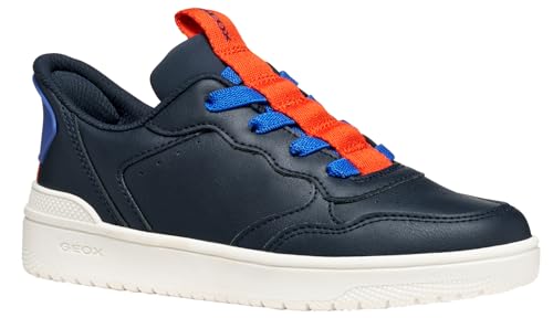 Geox J WASHIBA Fast IN BO Sneaker, Navy/RED, 32 EU von Geox