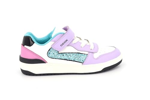 Geox J WASHIBA Girl A Sneaker, Lilac/Turquoise, 24 EU von Geox
