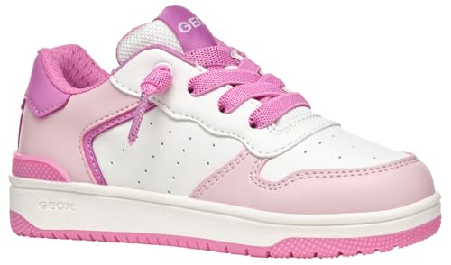 Geox J WASHIBA Girl D Sneaker, Lt Pink/Fuchsia, 24 EU von Geox