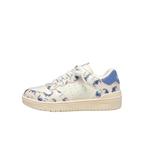 Geox J WASHIBA Girl F Sneaker, LT Ivory/AVIO, 27 EU Geox J WASHIBA Girl F Sneaker, LT Ivory/AVIO, 27 EU von Geox