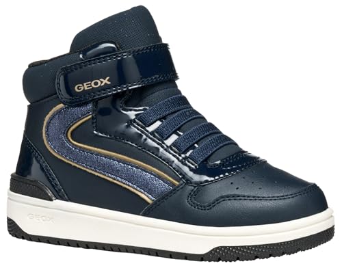 Geox J WASHIBA Girl Sneaker, Navy/Platinum, 26 EU von Geox