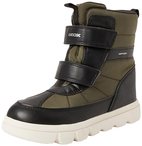 Geox J WILLABOOM Boy B AB Ankle Boot, Black/Military, 32 EU von Geox