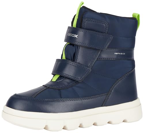 Geox J WILLABOOM Boy B AB Ankle Boot, Navy/Lime, 29 EU von Geox