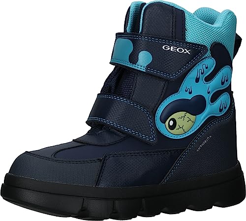 Geox J WILLABOOM Boy B AB Ankle Boot, Navy/Turquoise, 24 EU von Geox