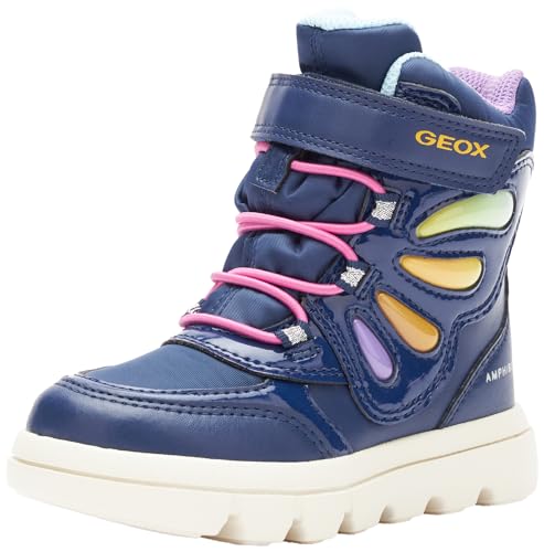 Geox J WILLABOOM Girl B A Ankle Boot, Navy/Multicolor, 25 EU von Geox