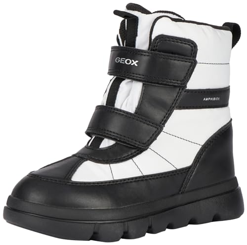 Geox J WILLABOOM Girl B A Ankle Boot, White/Black, 38 EU von Geox