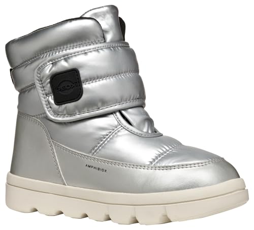 Geox J WILLABOOM Girl B A Snow Boot, Silver, 29 EU von Geox