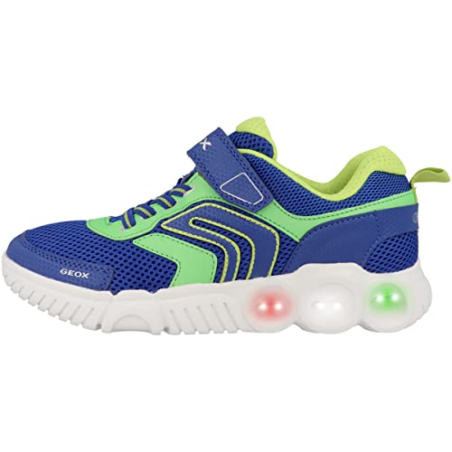 Geox J WROOM Boy Sneaker, ROYAL/Lime von Geox