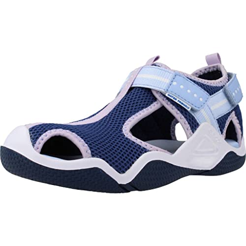 Geox J Wader Girl Sandal, Navy/Lilac, 39 EU von Geox