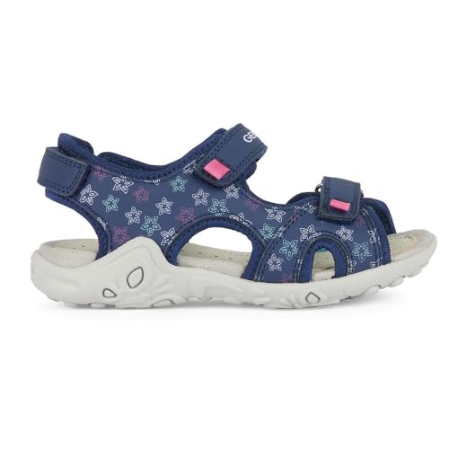 Geox J Whinberry G Sandal, Navy/Fuchsia, 32 EU von Geox