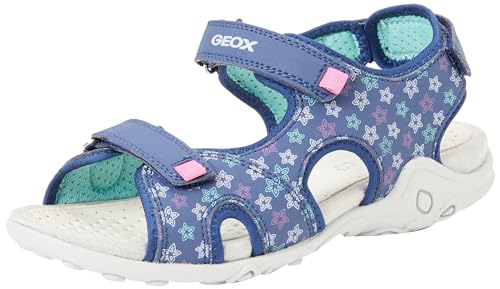 Geox J Whinberry G Sandal, Navy/Fuchsia, 39 EU von Geox