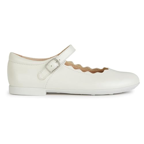 Geox JR PLIE' C Ballet Flat, White, 38 EU von Geox