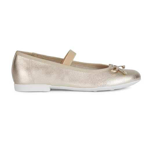 Geox Mädchen Jr Plie' D Ballet Flat, Platinum, 28 EU von Geox