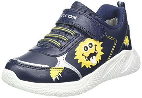 Geox Baby Jungen B Sprintye Boy B Sneakers, Navy Yellow, size 20 EU von Geox