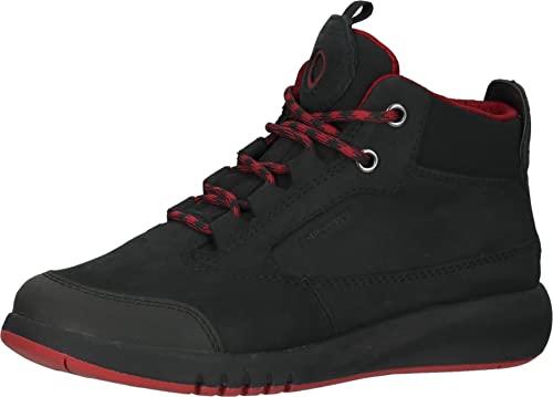 Geox Jungen J Aeranter Boy Abx Stiefeletten, Black Dk Red, 33 EU von Geox