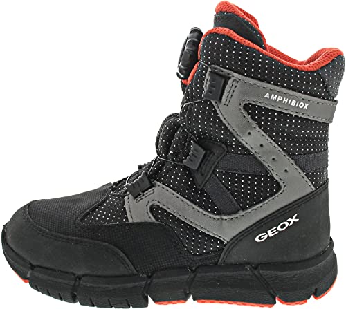 Geox J Flexyper Boy B Abx Ankle Boot, Black Orange, 35 EU von Geox