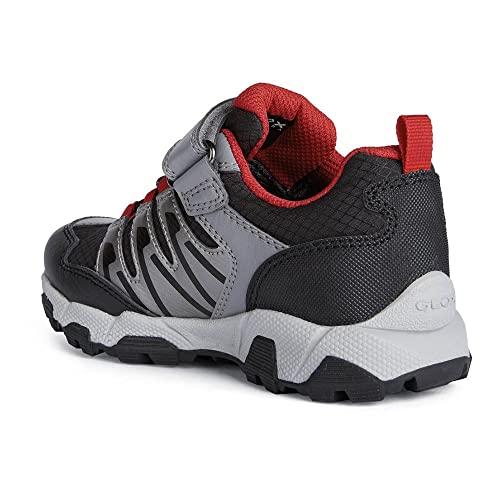 Geox Jungen J Magnetar Boy Wpf Sneakers, Black Red, 24 EU von Geox