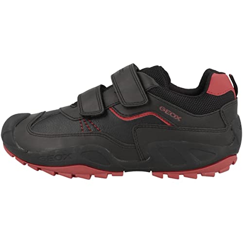 Geox Jungen J New Savage Boy A Schuhe, Black Red, 25 EU von Geox