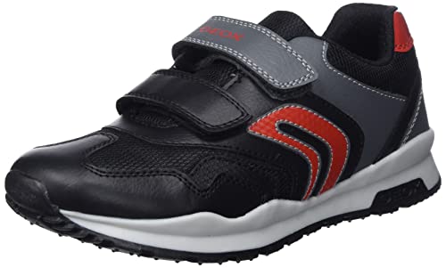 Geox Jungen J Pavel A Sneakers, Black Red, 24 EU von Geox