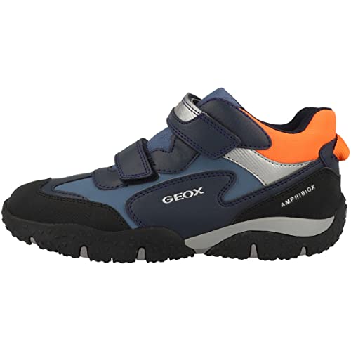 Geox Herren Jr Baltic Boy B Abx Schuhe, Navy Orange, 38 EU von Geox