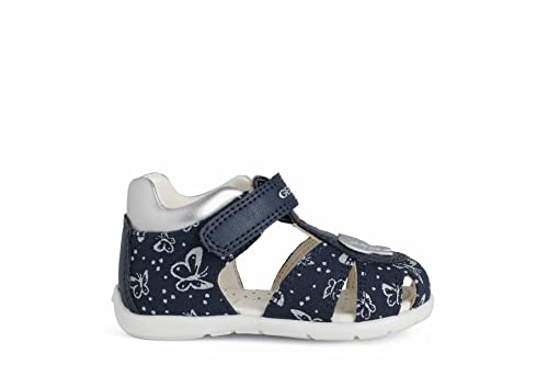 Geox Baby Mädchen B Elthan Girl C Erste Schritte,Navy Silver,25 EU von Geox