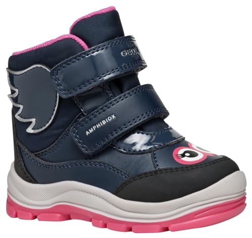 Geox Jungen Mädchen B FLANFIL Girl B ABX Snow Boot, Navy/Fuchsia, 27 EU von Geox