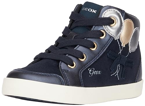 Geox Jungen Mädchen B Kilwi Girl B Sneaker, DK Navy/Silver, 21 EU von Geox