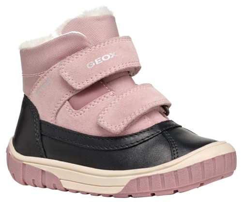 Geox Jungen Mädchen B OMAR Girl WPF C Ankle Boot, Black/Rose, 25 EU von Geox