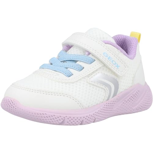 Geox Jungen Mädchen B SPRINTYE Girl D Sneaker, White/Multicolor, 26 EU von Geox