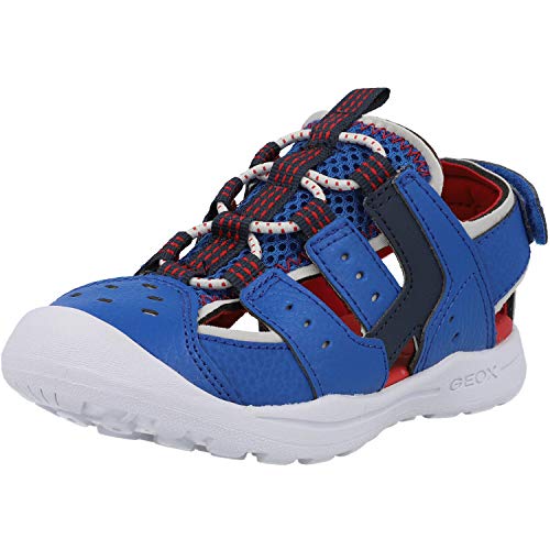 Geox Jungen Sandalen VANIETT Boy,Kinderschuhe,Outdoorsandalen,Sommerschuhe,Freizeitschuhe,Klettverschluss,Blau (ROYAL/RED),29 EU / 11 UK Child von Geox