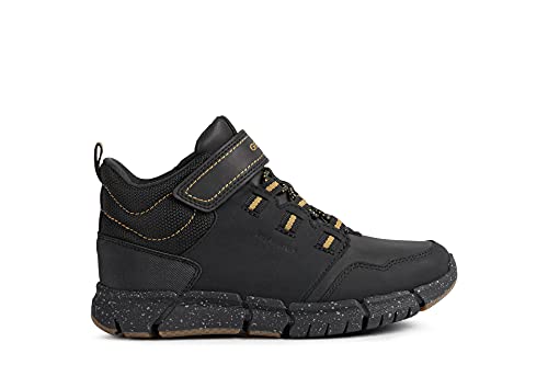 Geox Jungen J Flexyper Boy Abx Ankle Boot, Black Dk Yellow, 30 EU von Geox