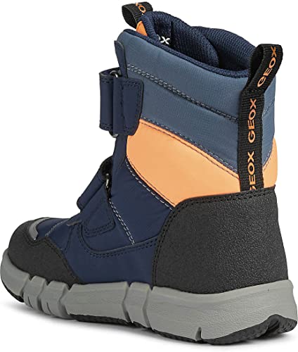 Geox Junior Boy J FLEXYPER BOY B ABX ANKLE BOOTS NAVY/FLUO ORANGE_35 EU von Geox