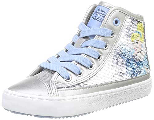 Geox Mädchen J Kalispera Girl D Sneakers, Silber, 25 EU von Geox