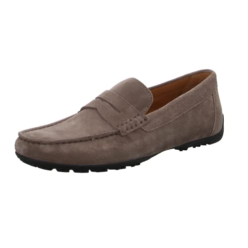 Geox Kosmopolis Mokassin Schuhe Taupe Velour U35CFB Mokassins für Herren von Geox