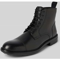 Geox Lederboots mit Ziernähten Modell 'U WALK PLEASURE' in Black, Größe 44 von Geox
