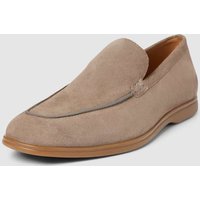 Geox Loafer aus Leder mit unifarbenem Design in Taupe, Größe 44 von Geox