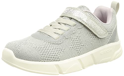 Geox Madchen J Aril Girl D Sneakers ,SILVER/LILAC,36 EU von Geox
