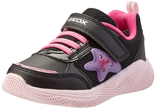 Geox Mädchen B Sprintye Girl D Sneakers, Black Pink, 24 EU von Geox