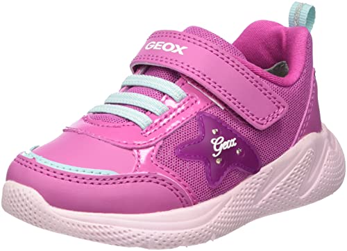 Geox Mädchen B Sprintye Girl D Sneakers, Fuchsia Aqua, 24 EU von Geox
