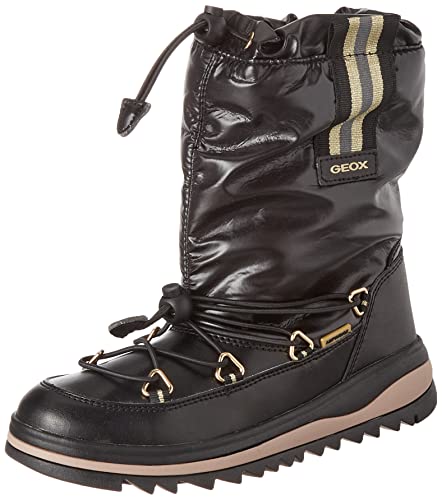 Geox M dchen J Adelhide Girl B Ab Stiefel, Black Gold, 30 EU Geox M dchen J Adelhide Girl B Ab Stiefel, Black Gold, 30 EU von Geox