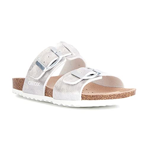 Geox Mädchen J Adriel Girl Sandal, Silber, 25 EU von Geox