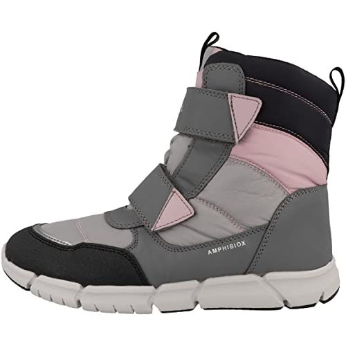 Geox Mädchen J Flexyper Girl B AB Stiefeletten, Grey Pink, 28 EU von Geox