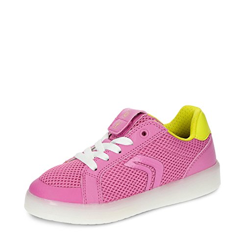 Geox Damen J KOMMODOR Girl A Sneaker, Pink (Fuchsia/Lt Yellow), 37 EU von Geox