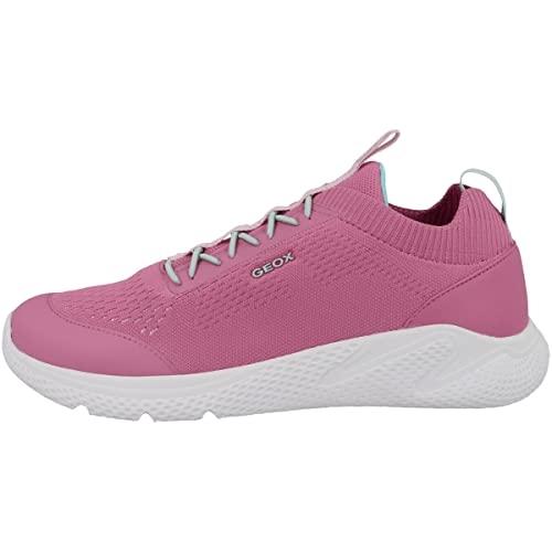 Geox Mädchen J SPRINTYE Girl Sneaker, Fuchsia/WATERSEA, 33 EU von Geox