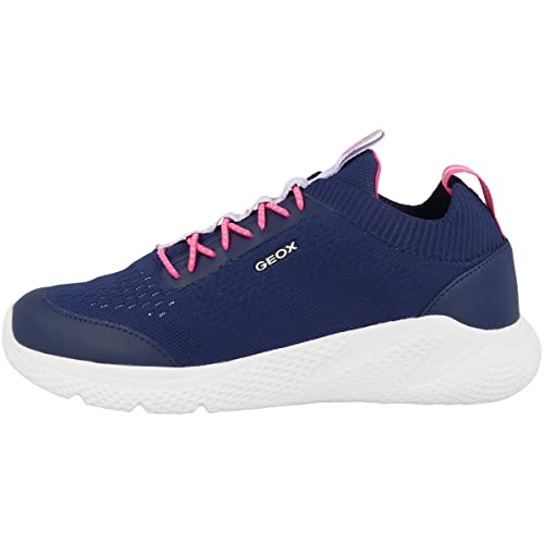 Geox Mädchen J SPRINTYE Girl Sneaker, Navy/Fuchsia, 31 EU von Geox