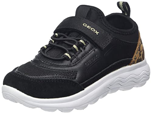 Geox Mädchen J Spherica Girl A Sneakers, Black Whisky, 35 EU von Geox