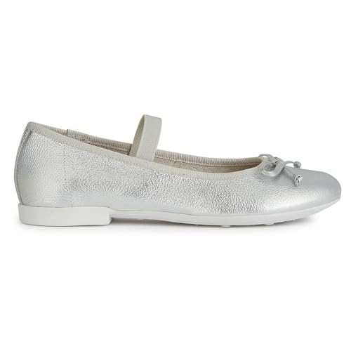 Geox Mädchen Jr Plie' D Ballet Flat, Silber, 34 EU von Geox