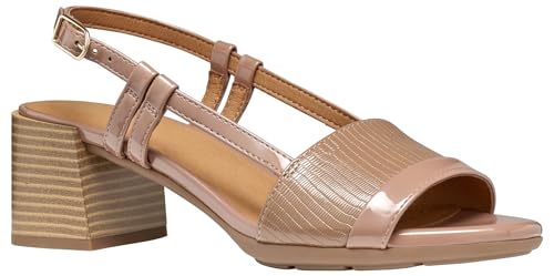 Geox Mädchen New Marykarmen Heeled Sandal, Dk Skin, 39 EU von Geox